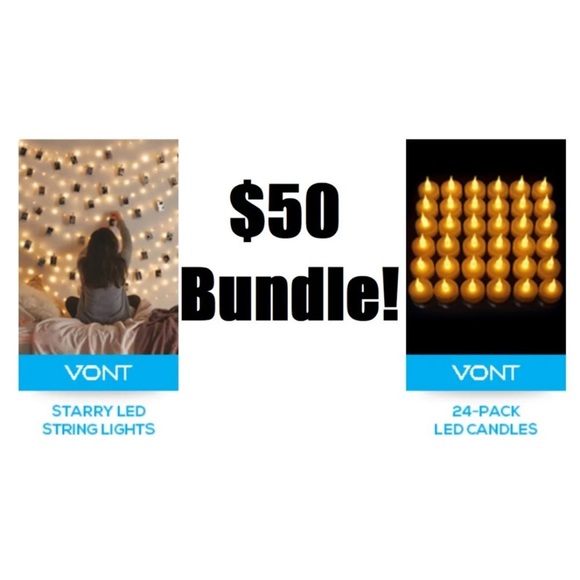 Accents Vont Starry Fairy String Lights 66ft 24 Led Flameless Candle